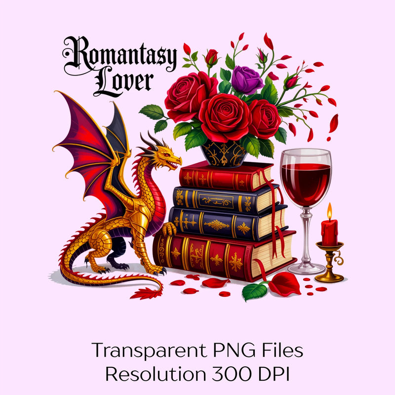 Fantasy Floral Dragon Clipart Bundle - CraftNest - Digital Crafting and Art