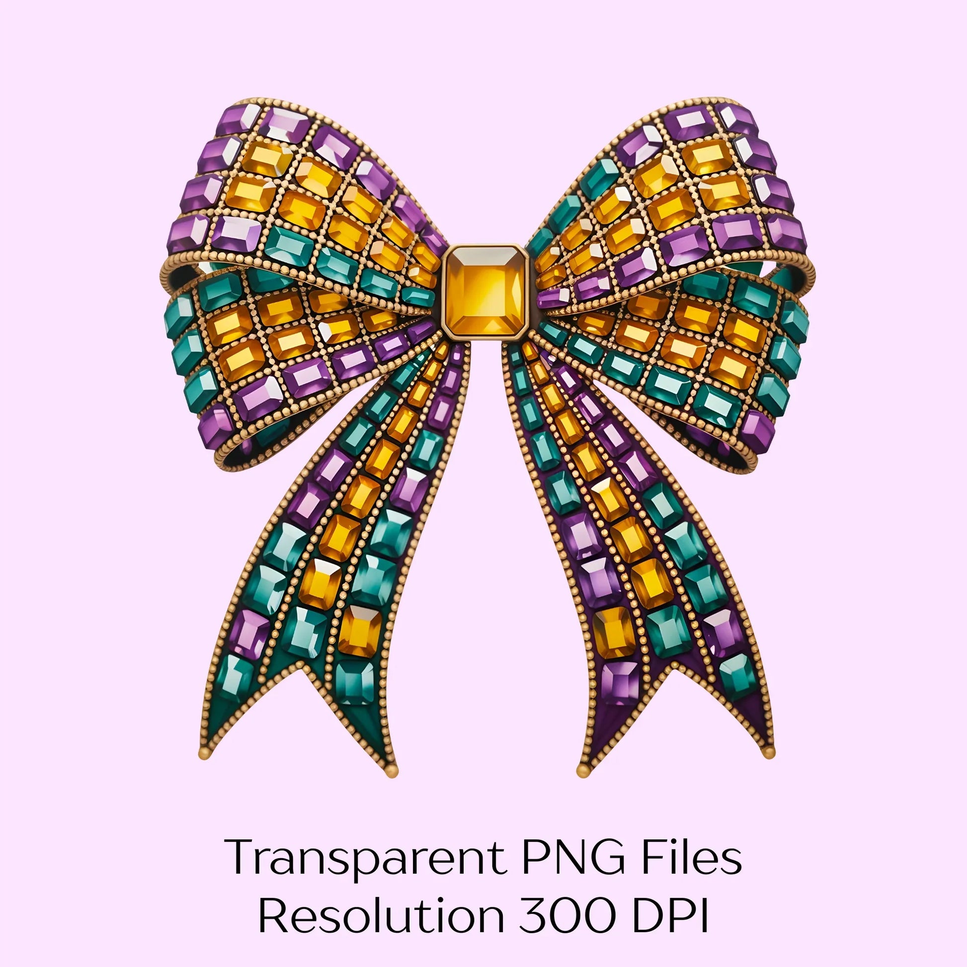 Rhinestone Mardi Gras Coquette Bow Clipart Bundle - CraftNest - Digital Crafting and Art