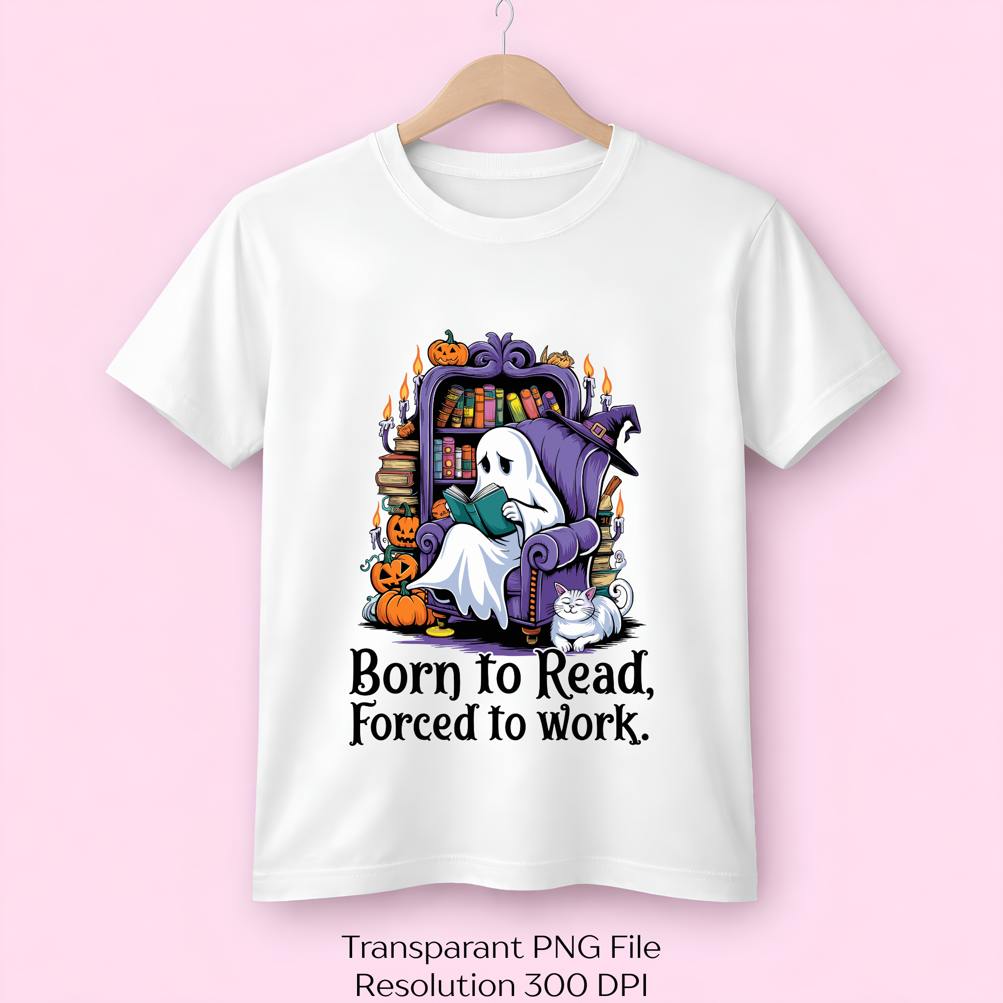 Born to Read Ghost Halloween Book Lover SVG Clipart Bundle