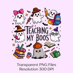 Teaching My Boos Halloween Teacher Clipart Bundle - CraftNest - Digital Crafting and Art