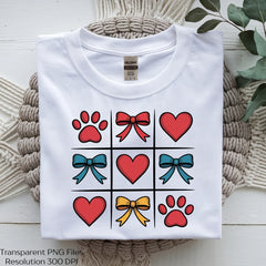 Checkered Dog Paw Valentine Day Clipart Bundle - CraftNest - Digital Crafting and Art