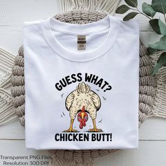 Guess What Chicken Butt Funny Clipart Bundle - CraftNest - Digital Crafting and Art