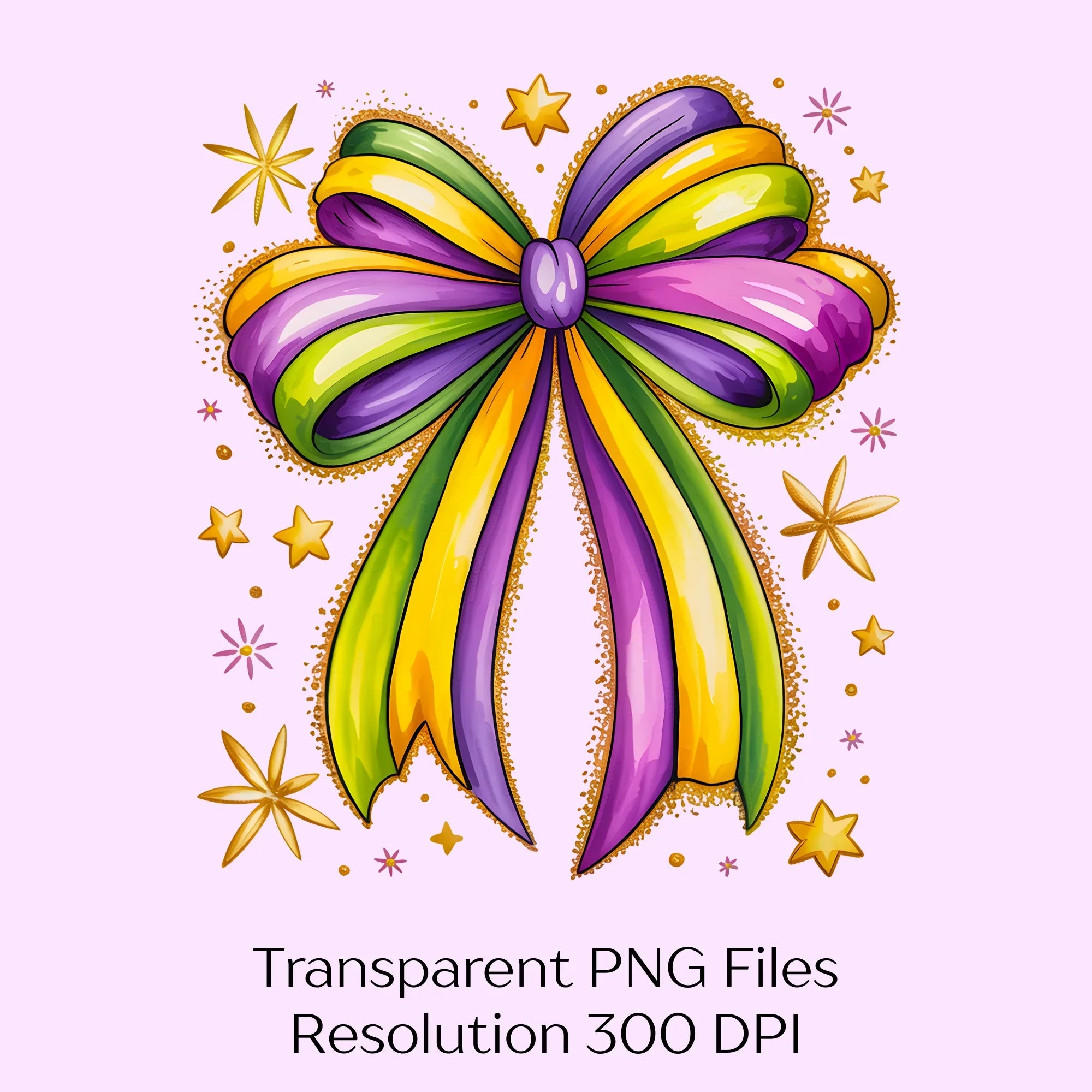 Mardi Gras Coquette Bow Clipart Bundle - CraftNest - Digital Crafting and Art