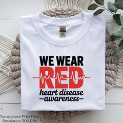 We Wear Red Heart Disease Awareness Clipart Bundle - CraftNest - Digital Crafting and Art