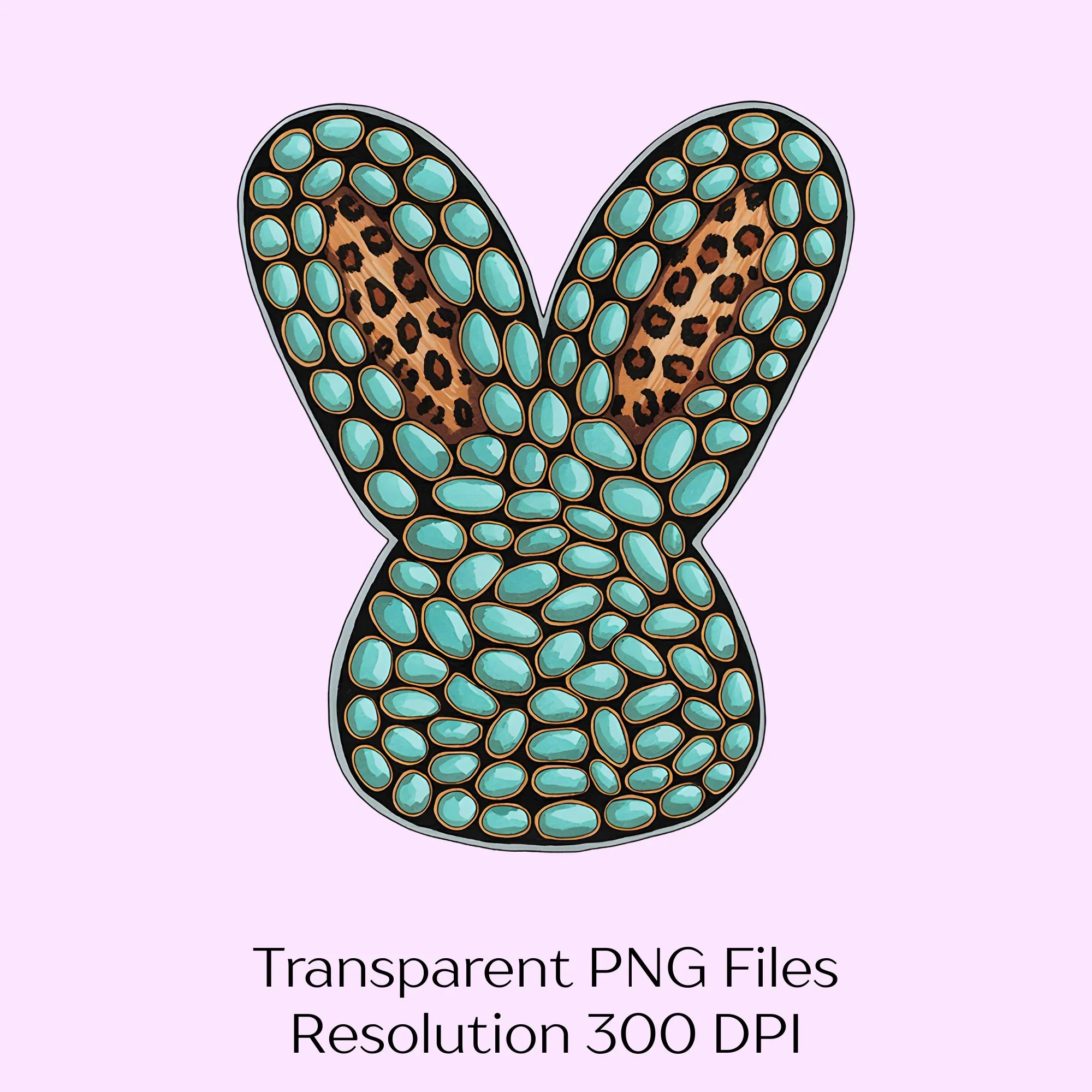Turquoise Rabbit Easter Clipart Bundle - CraftNest - Digital Crafting and Art