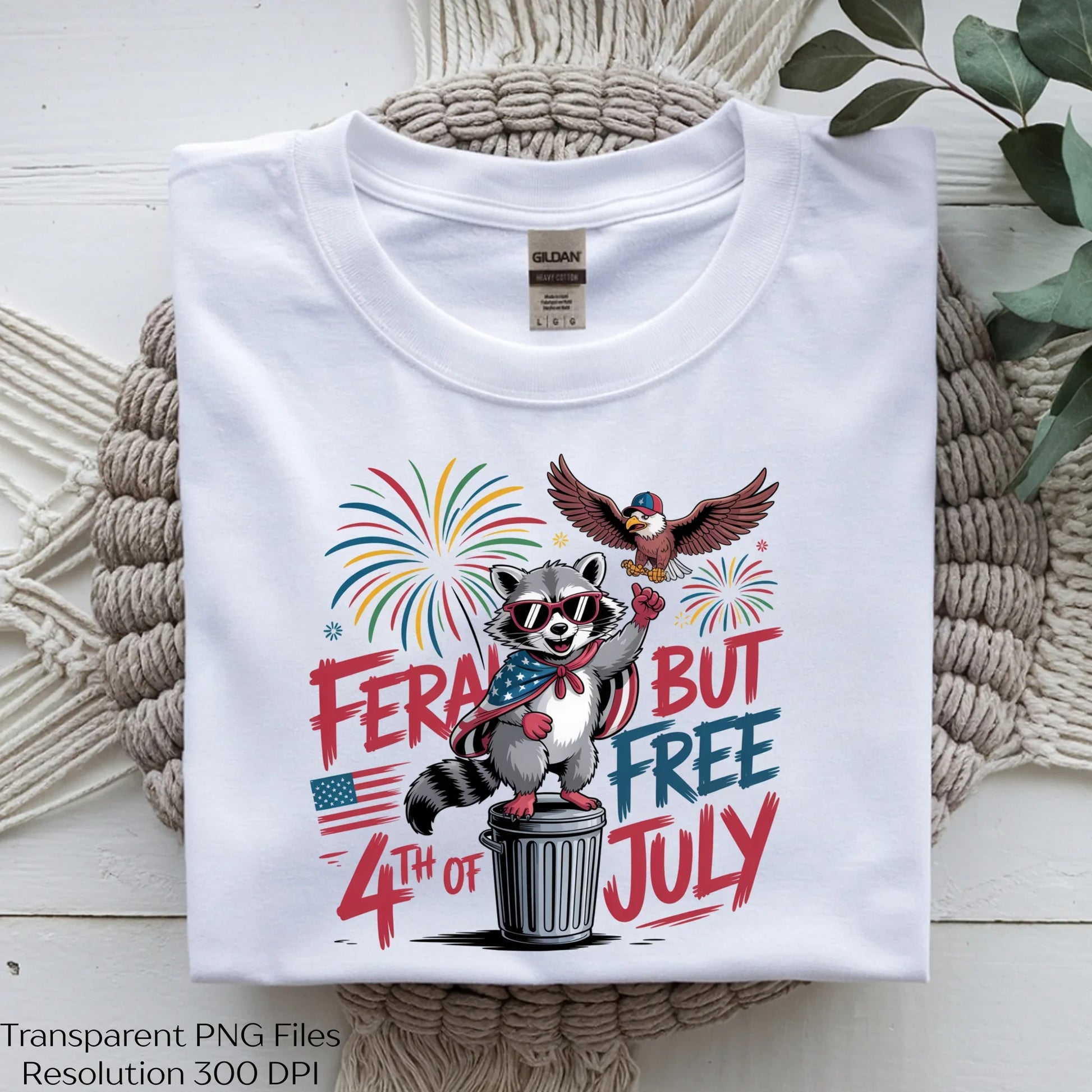 Feral But Free Patriotic Raccoon Clipart Bundle - CraftNest - Digital Crafting and Art