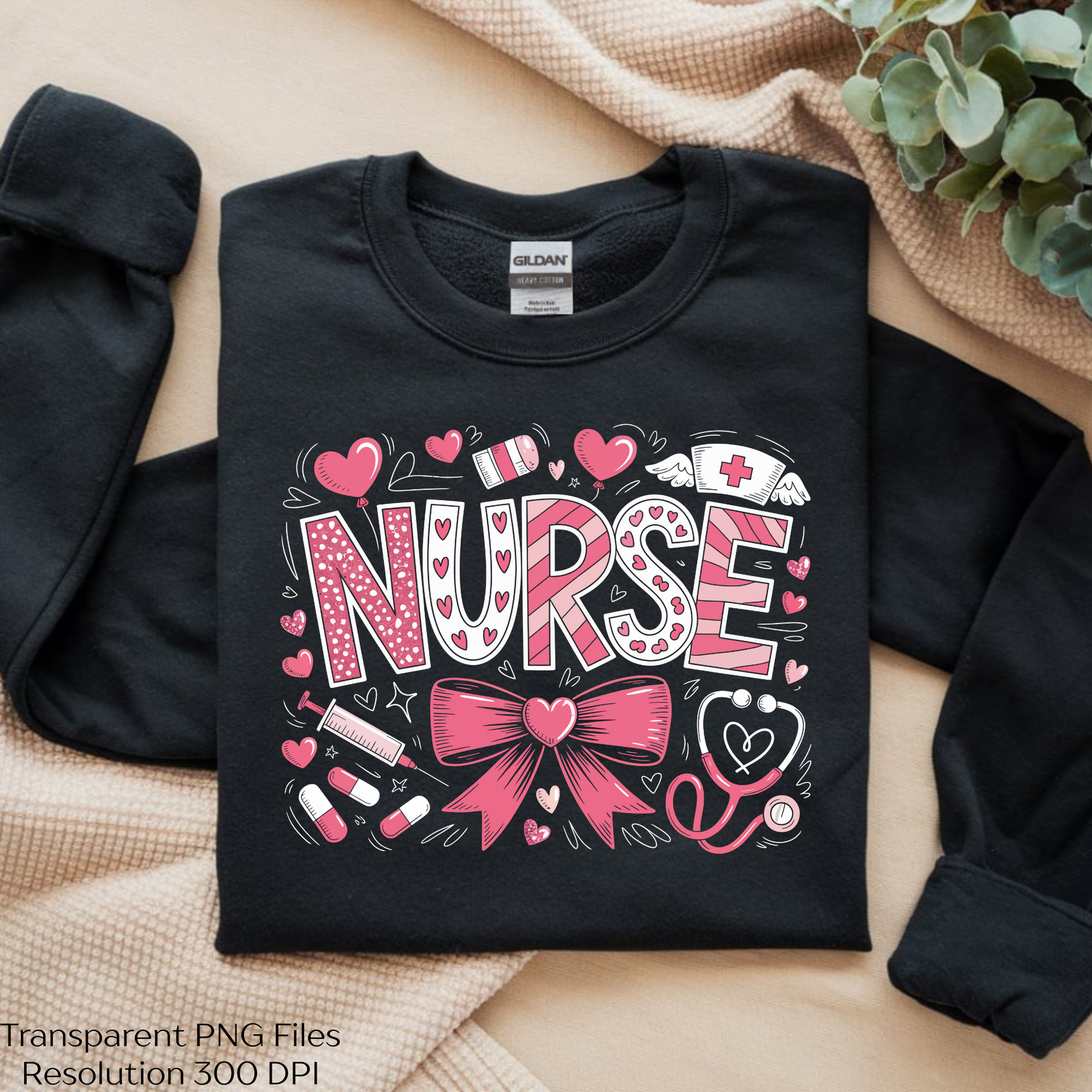 Valentine's Day Nurse Coquette Bow Clipart Bundle - CraftNest - Digital Crafting and Art