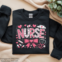 Valentine's Day Nurse Coquette Bow Clipart Bundle - CraftNest - Digital Crafting and Art
