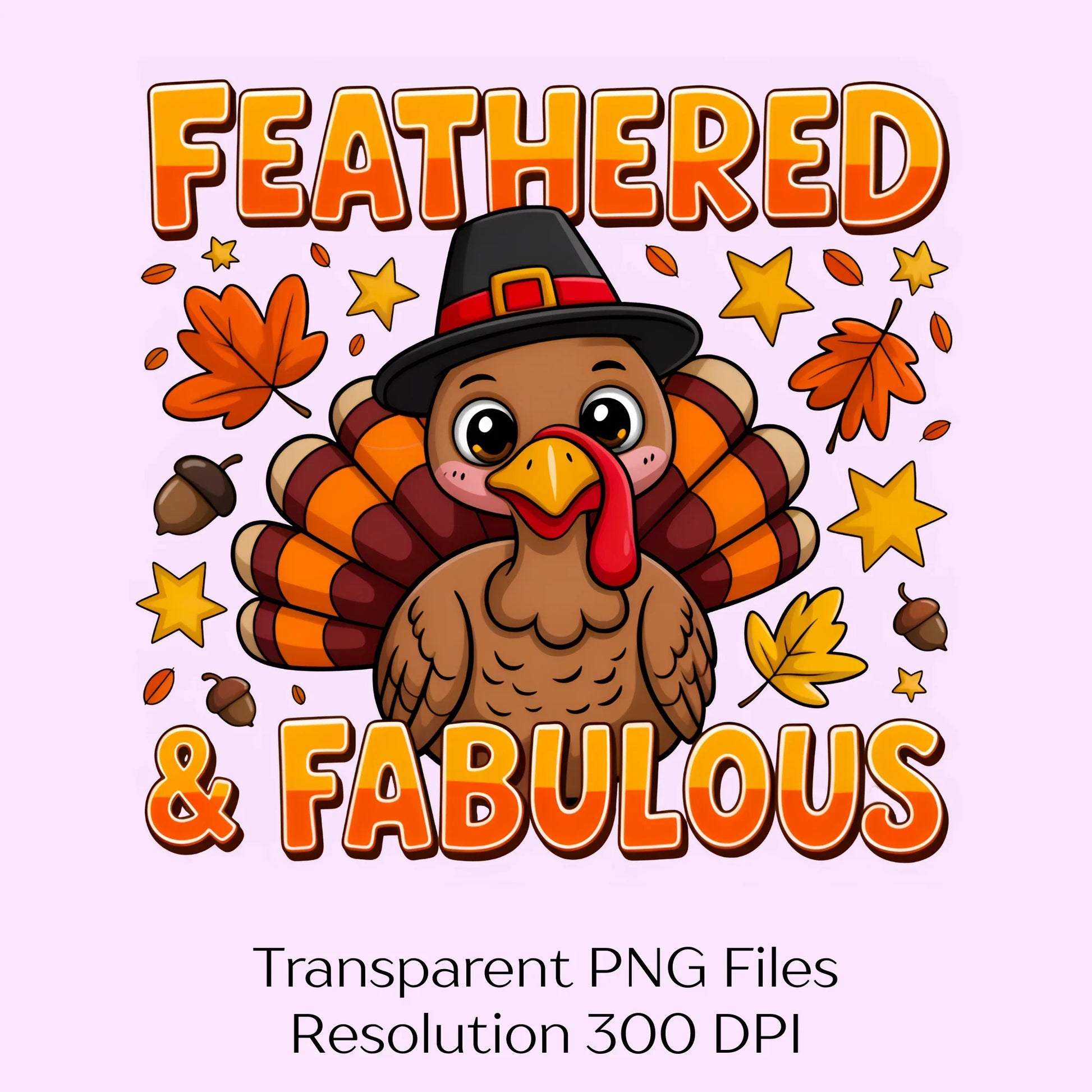 Feathered Fabulous Cute Turkey Clipart Bundle - CraftNest - Digital Crafting and Art