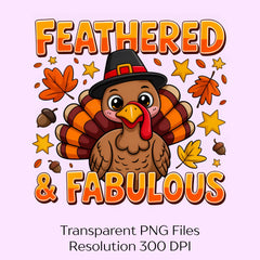 Feathered Fabulous Cute Turkey Clipart Bundle - CraftNest - Digital Crafting and Art