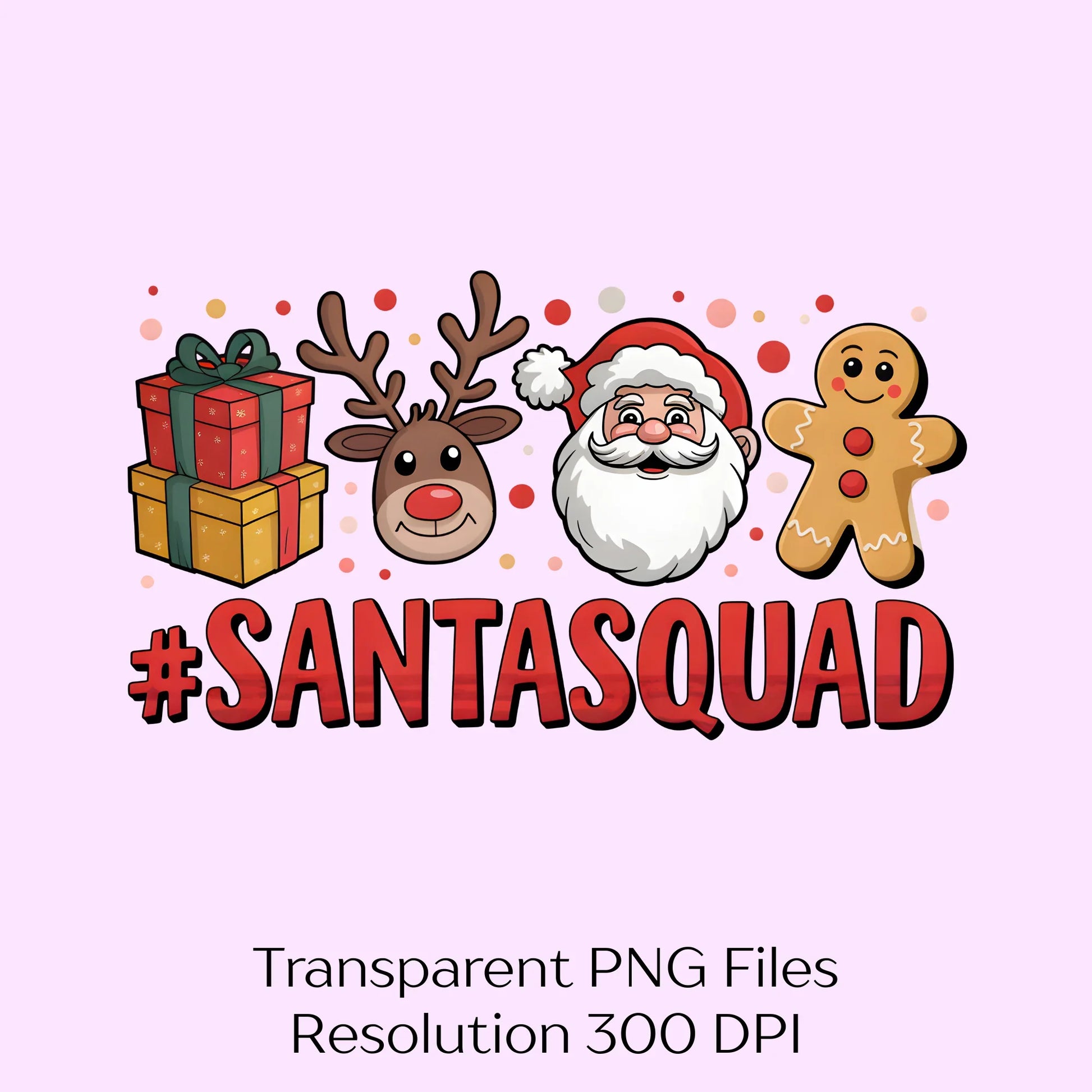 Santa Squad Preppy Christmas Shirt Clipart Bundle - CraftNest - Digital Crafting and Art