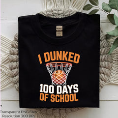 Dunked 100 Days of School Clipart Bundle - CraftNest - Digital Crafting and Art