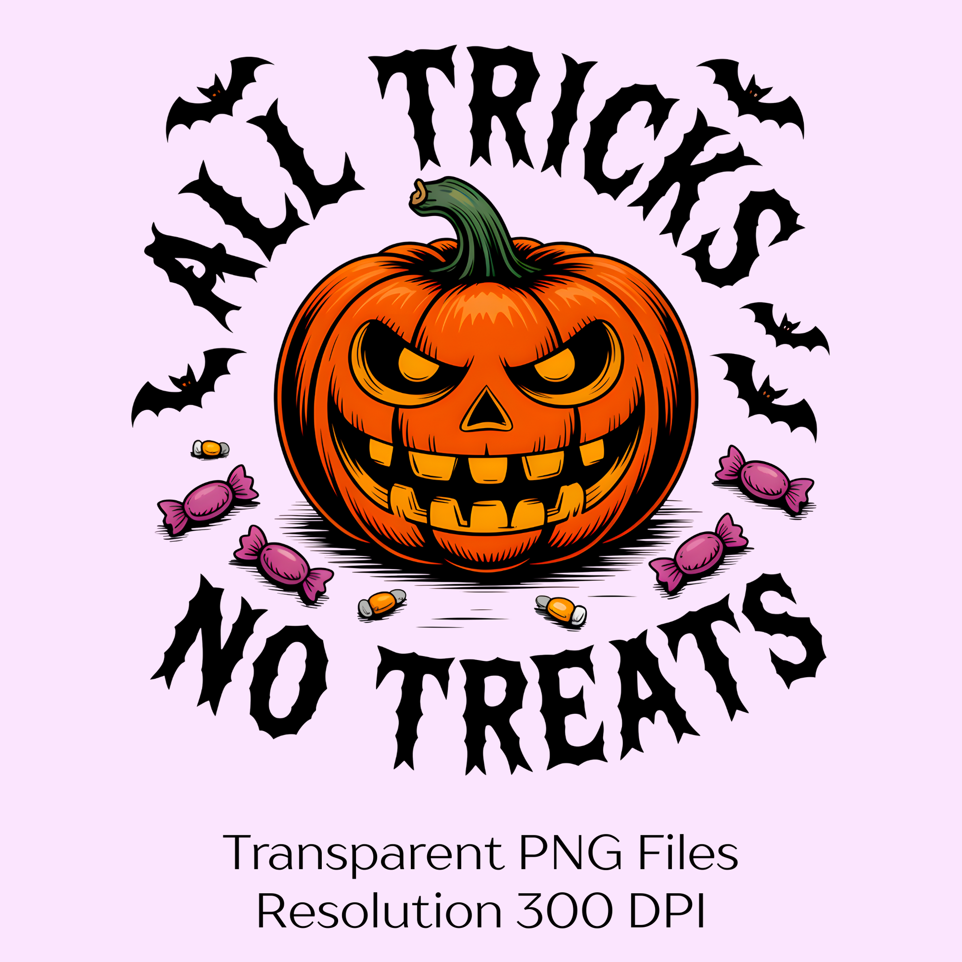 All Tricks No Treats Halloween Clipart Bundle - CraftNest - Digital Crafting and Art