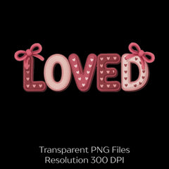 Loved Faux Yarn Valentine Clipart Bundle - CraftNest - Digital Crafting and Art