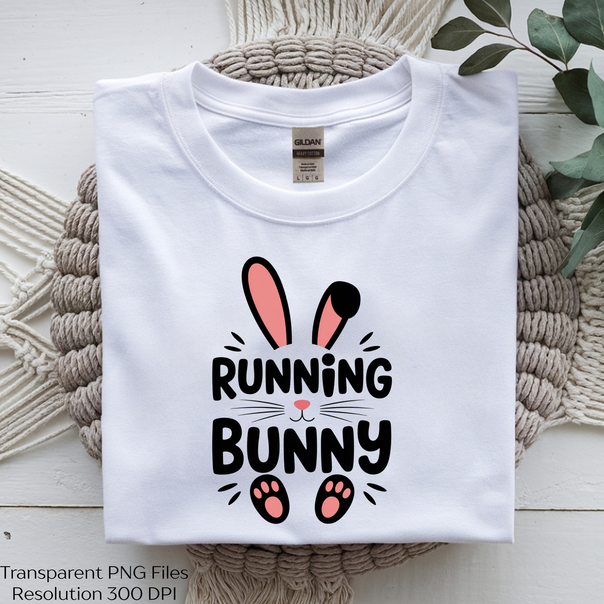 Running Bunny Funny Easter Clipart Bundle