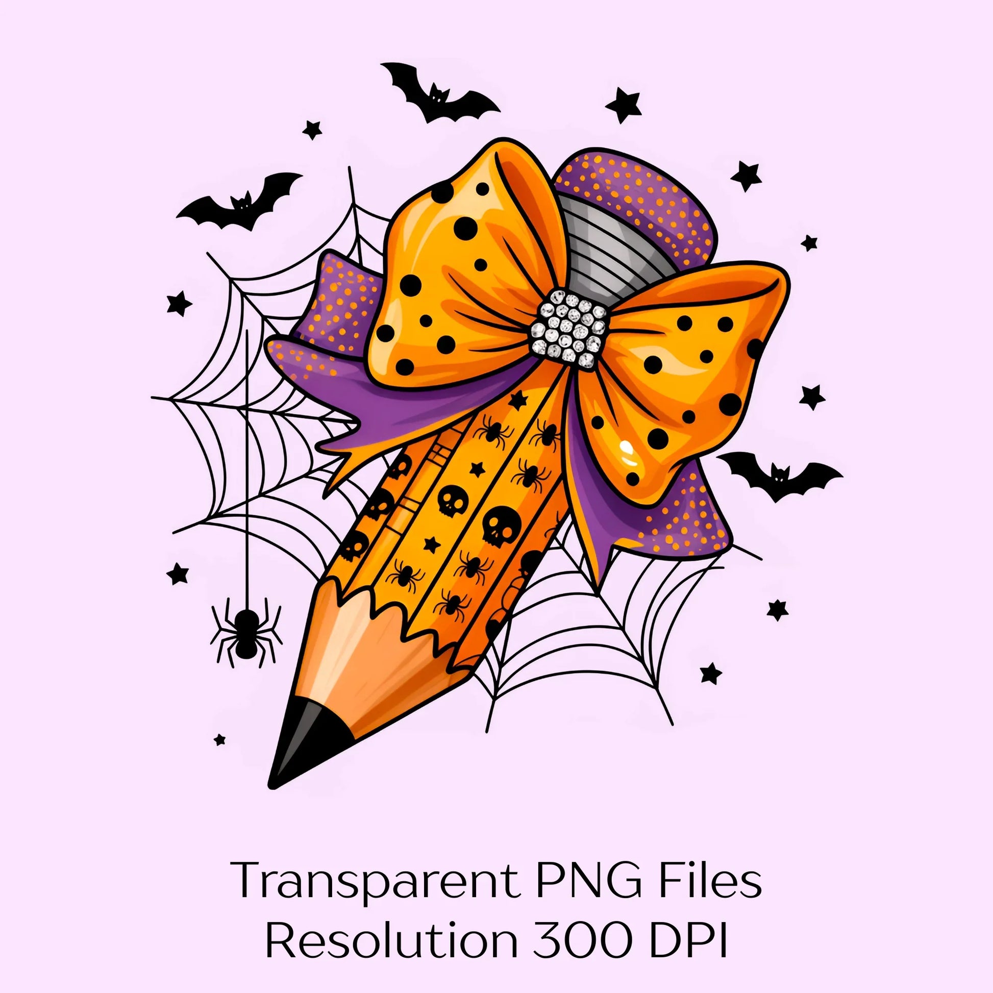 Halloween Coquette Bow Pencil Clipart Bundle - CraftNest - Digital Crafting and Art