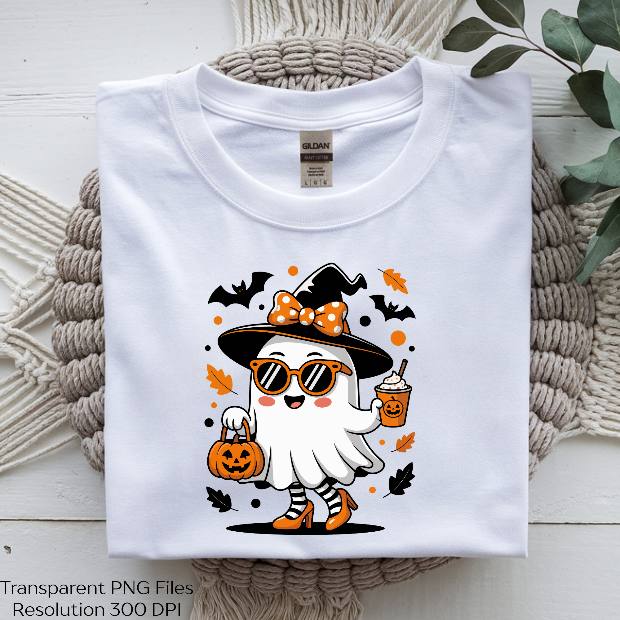 Funny Halloween Ghost Vector Clipart Bundle