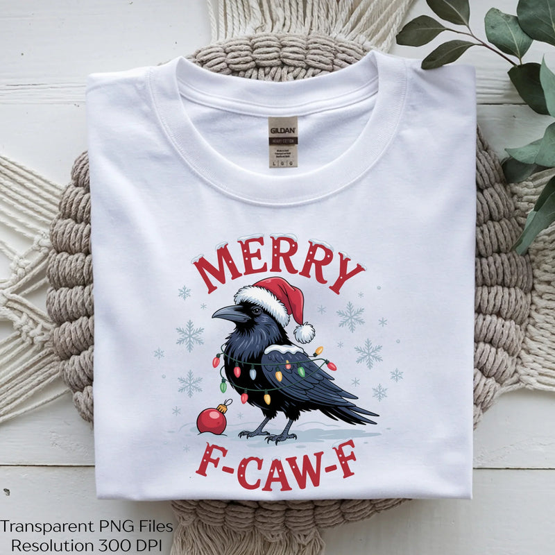 Merry Caw Crow Clipart Bundle - CraftNest - Digital Crafting and Art