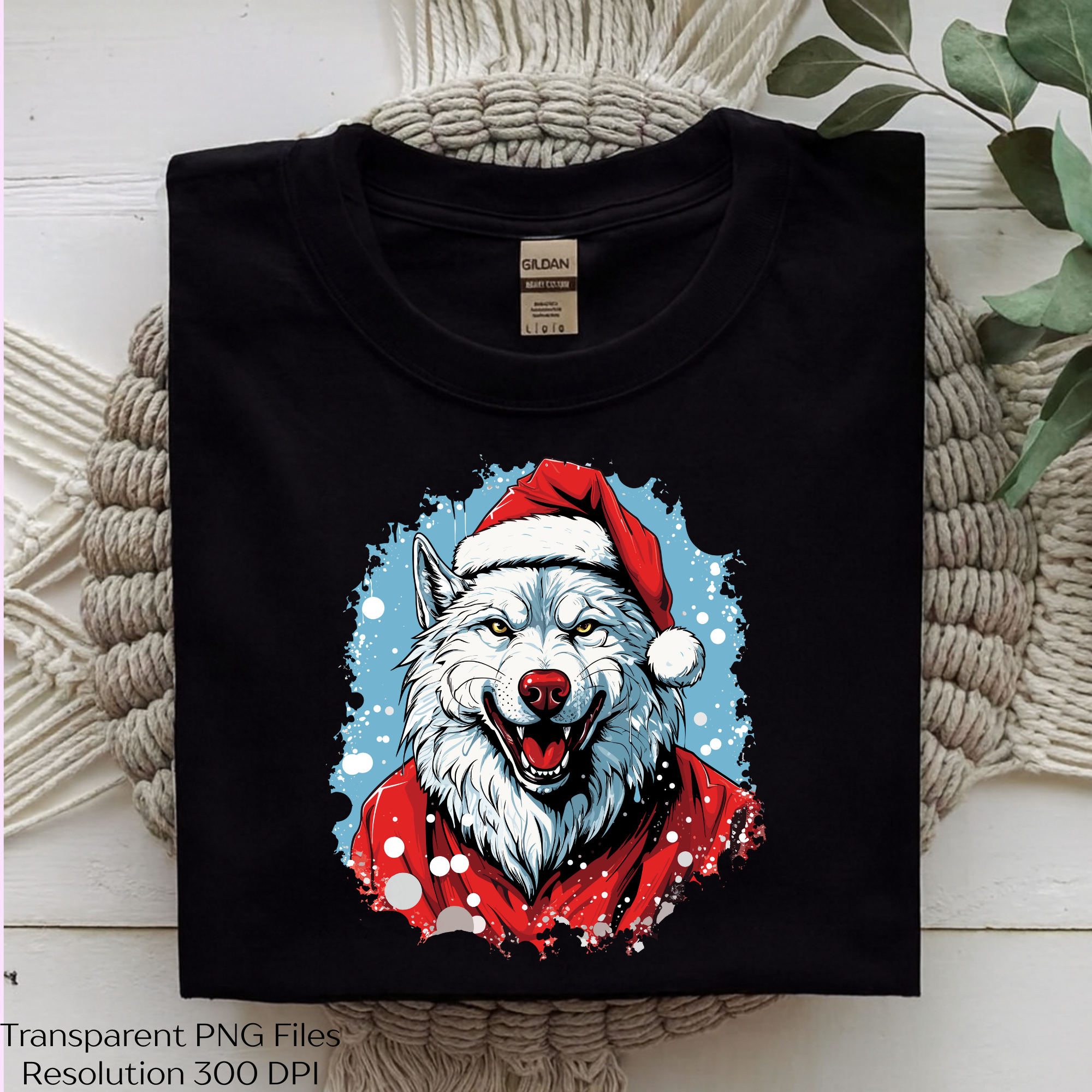 Wolf in Santa Claus Hat Christmas Clipart Bundle - CraftNest - Digital Crafting and Art