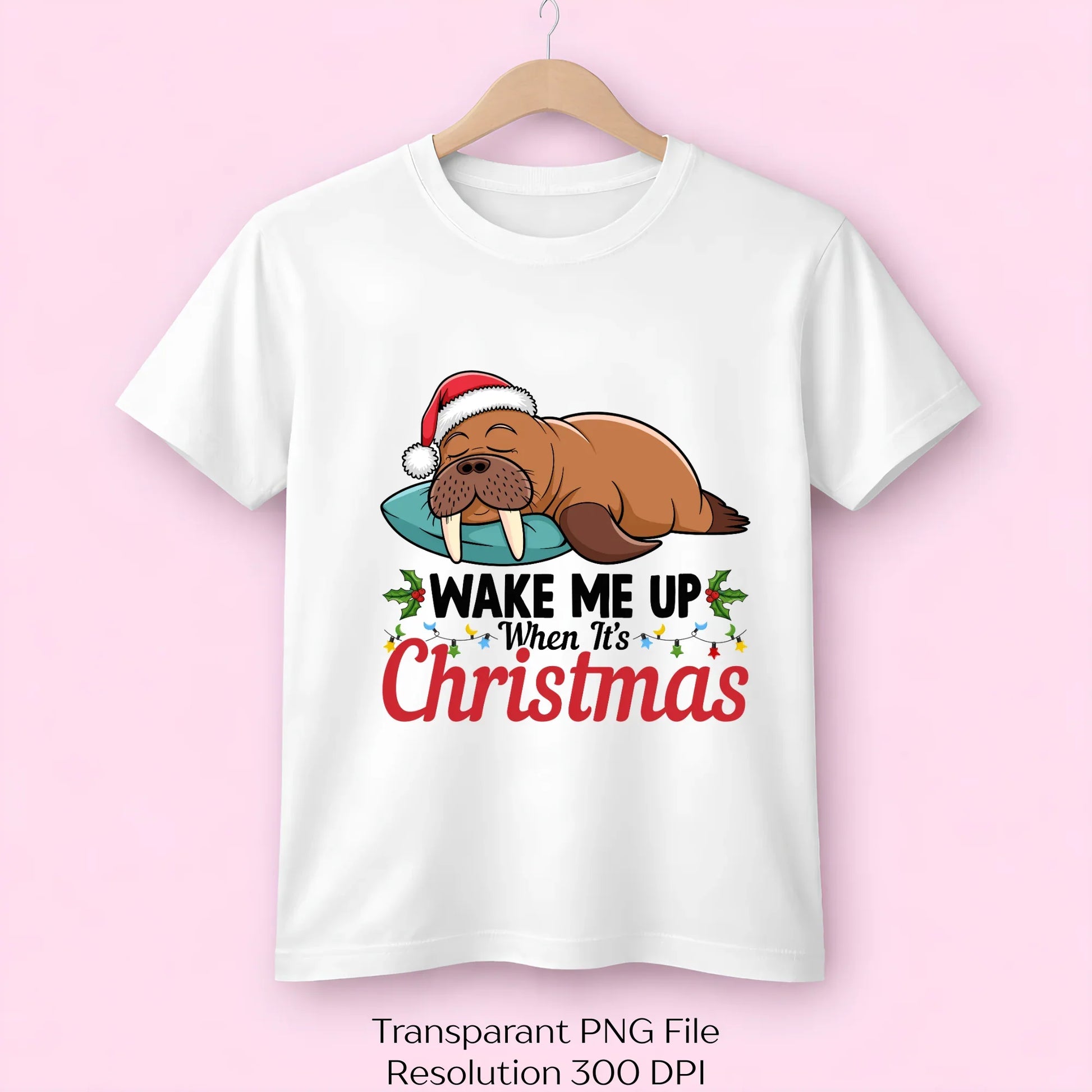 Wake Me Up When It's Christmas Walrus Clipart Bundle - CraftNest - Digital Crafting and Art