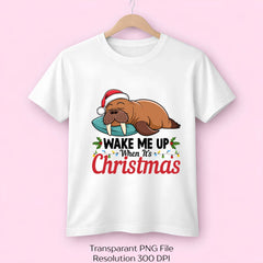 Wake Me Up When It's Christmas Walrus Clipart Bundle - CraftNest - Digital Crafting and Art