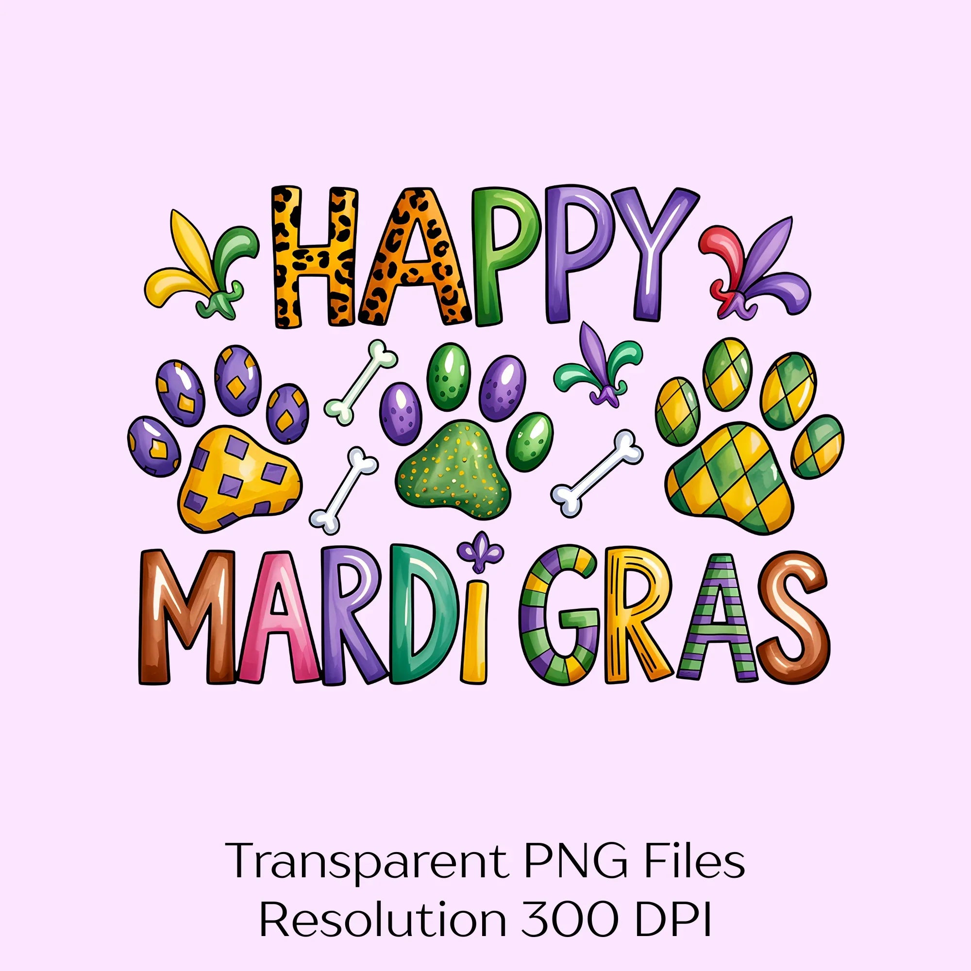 Happy Mardi Gras Dog Clipart Bundle - CraftNest - Digital Crafting and Art