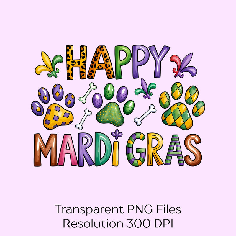Happy Mardi Gras Dog Clipart Bundle - CraftNest - Digital Crafting and Art
