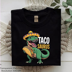 Taco Saurus Funny Dinosaur Clipart Bundle - CraftNest - Digital Crafting and Art