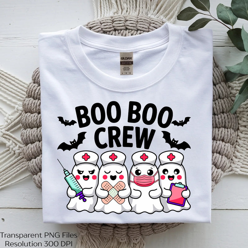 Halloween Nurse Ghost Boo Crew SVG Bundle - CraftNest - Digital Crafting and Art