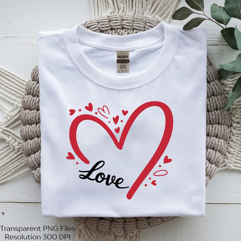 Love Heart Doodle Valentine Clipart Bundle - CraftNest - Digital Crafting and Art