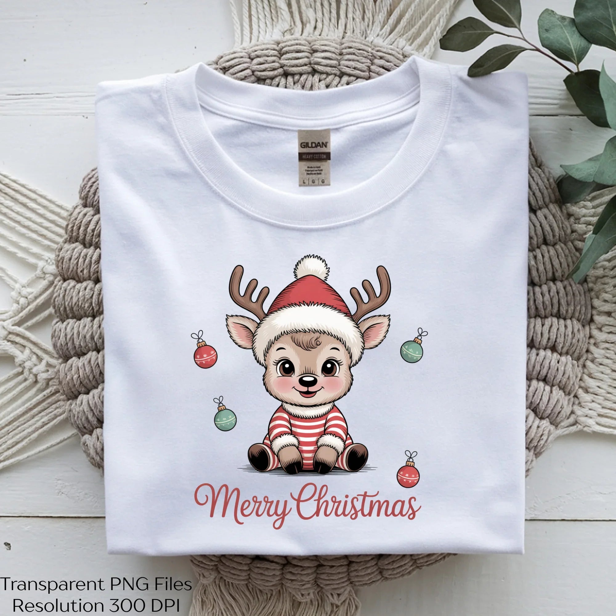 Cute Baby Reindeer Merry Christmas Clipart Bundle - CraftNest - Digital Crafting and Art