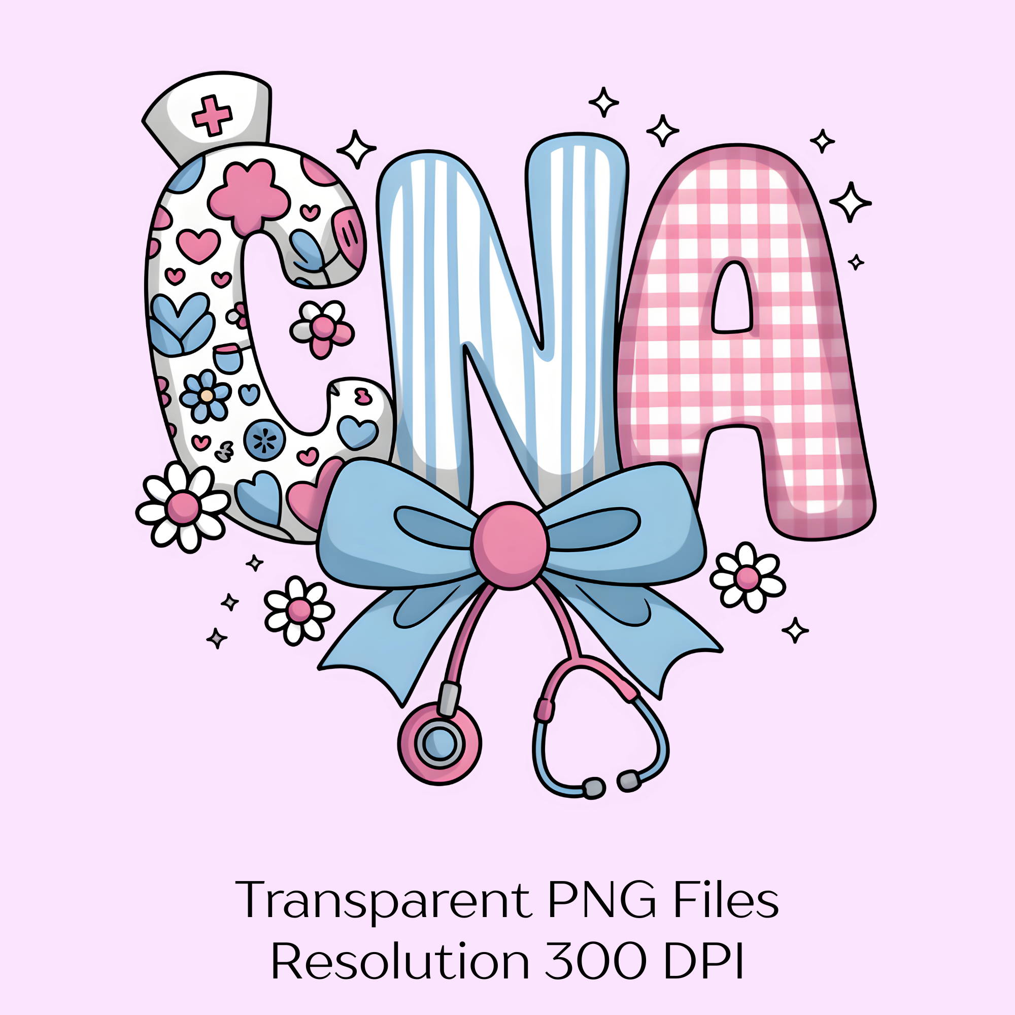 Preppy CNA Nurse Coquette Clipart Bundle - CraftNest - Digital Crafting and Art
