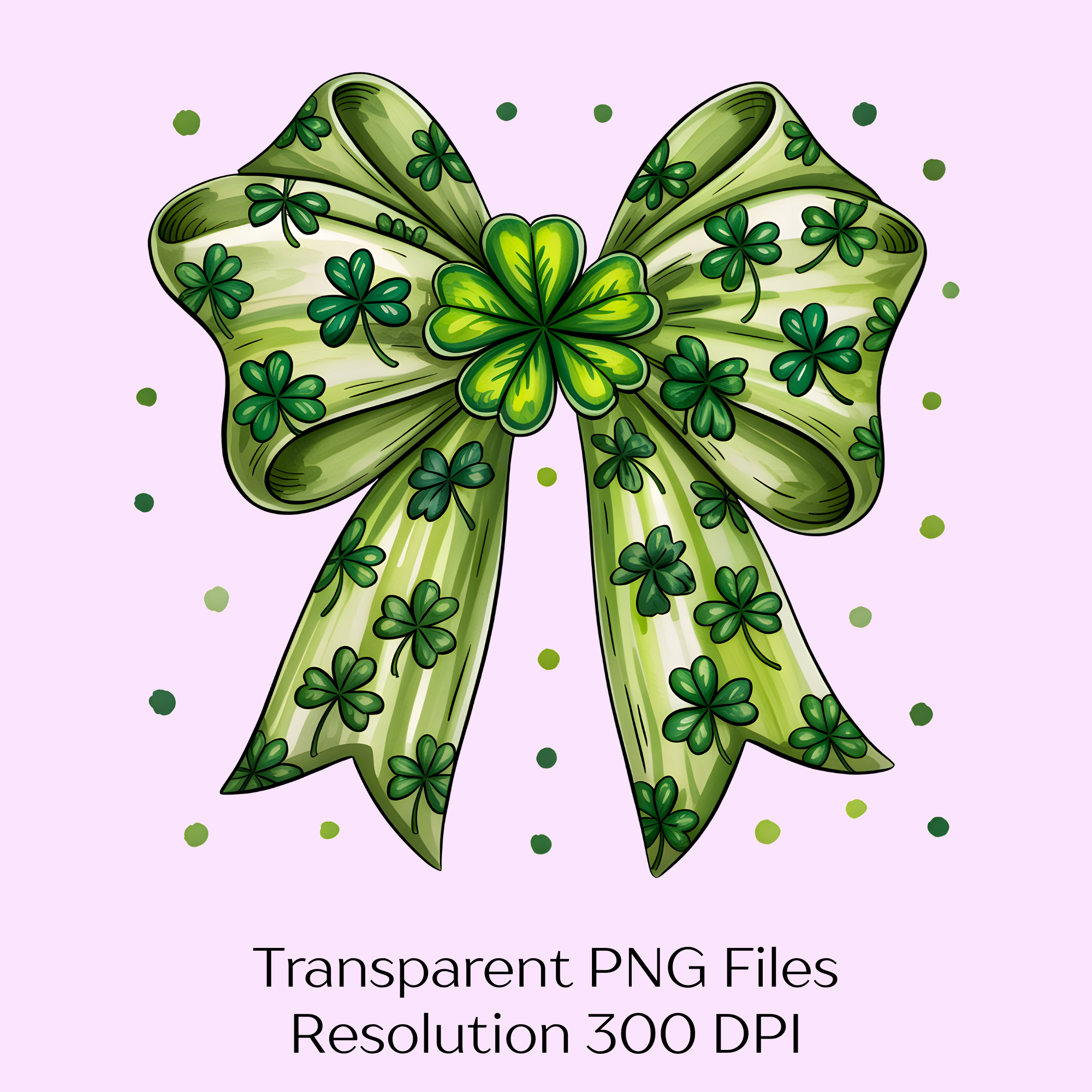 Coquette Patrick Day Bow Clipart Bundle