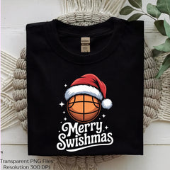 Merry Swishmas Christmas Basketball SVG Bundle - CraftNest - Digital Crafting and Art