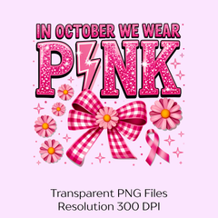 In October We Wear Pink Clipart Bundle - CraftNest - Digital Crafting and Art