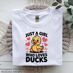 Just a Girl Who Loves Ducks Clipart Bundle - CraftNest - Digital Crafting and Art