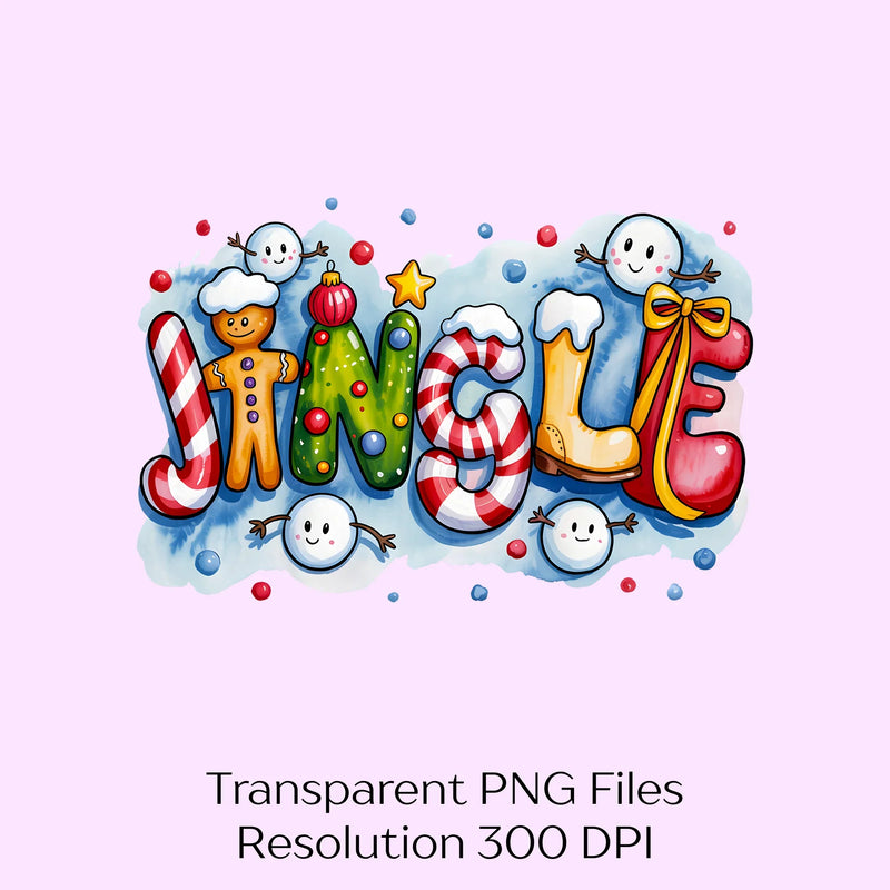 Jingle Christmas Candy Cane Clipart Bundle - CraftNest - Digital Crafting and Art