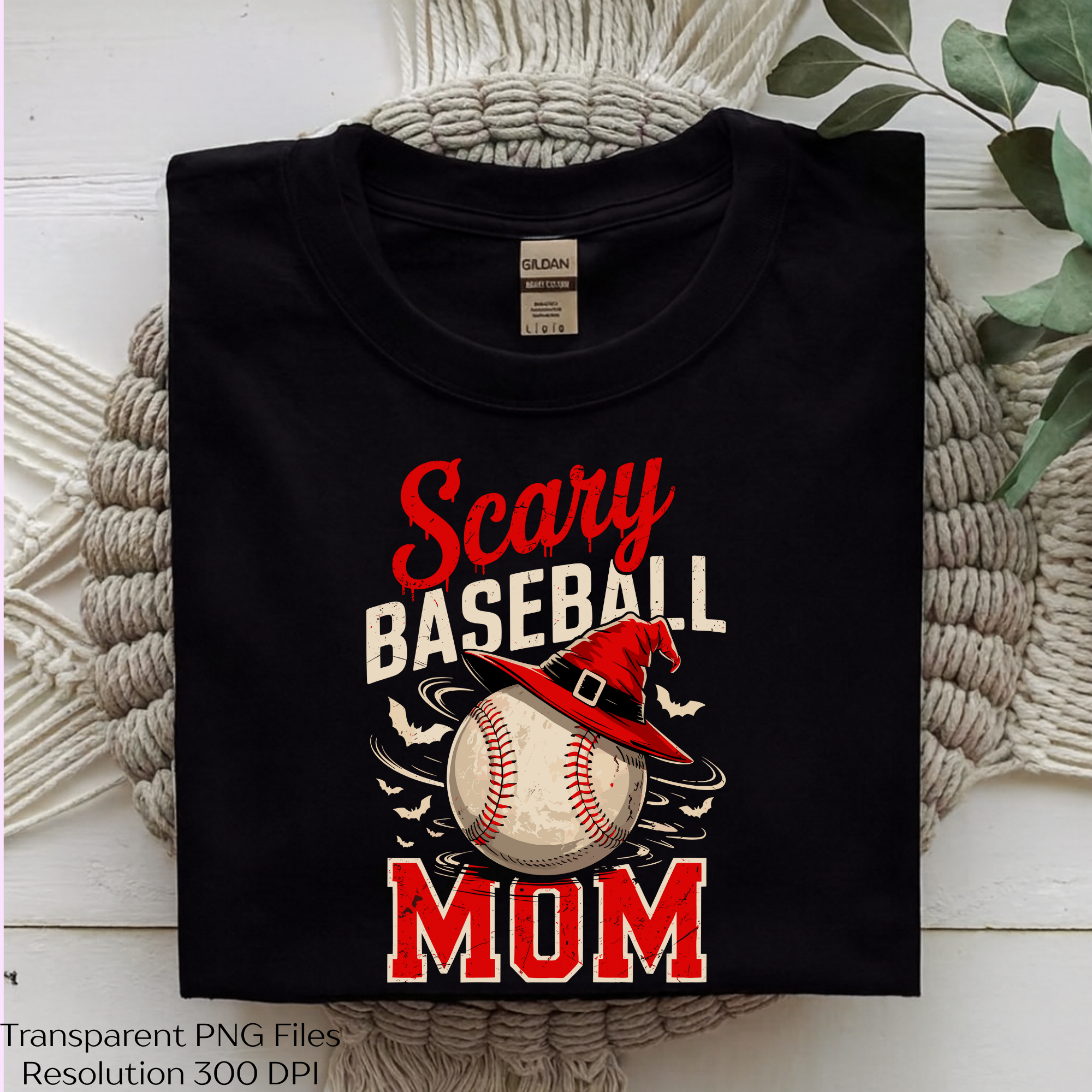 Scary Baseball Mom Halloween Witch Bat SVG Clipart Bundle