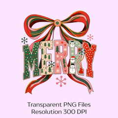Glitter Coquette Merry Christmas Clipart Bundle - CraftNest - Digital Crafting and Art