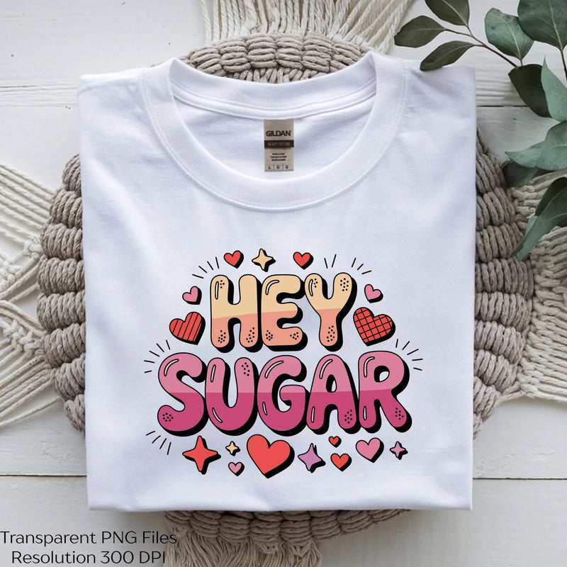 Hey Sugar Retro Funny Valentine's Day Clipart Bundle - CraftNest - Digital Crafting and Art