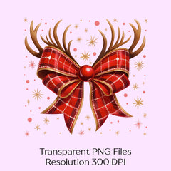 Christmas Coquette Bow Clipart Bundle - CraftNest - Digital Crafting and Art