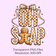 Coquette Gingerbread "Oh Snap" Clipart Bundle - CraftNest - Digital Crafting and Art