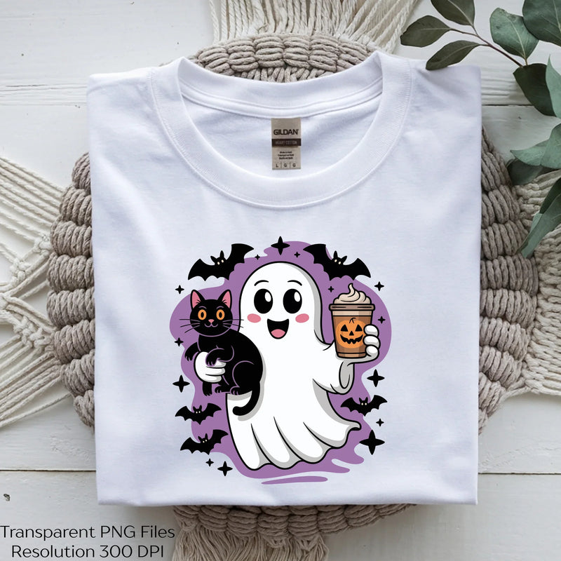 Halloween Ghost and Black Cat SVG Bundle - CraftNest - Digital Crafting and Art