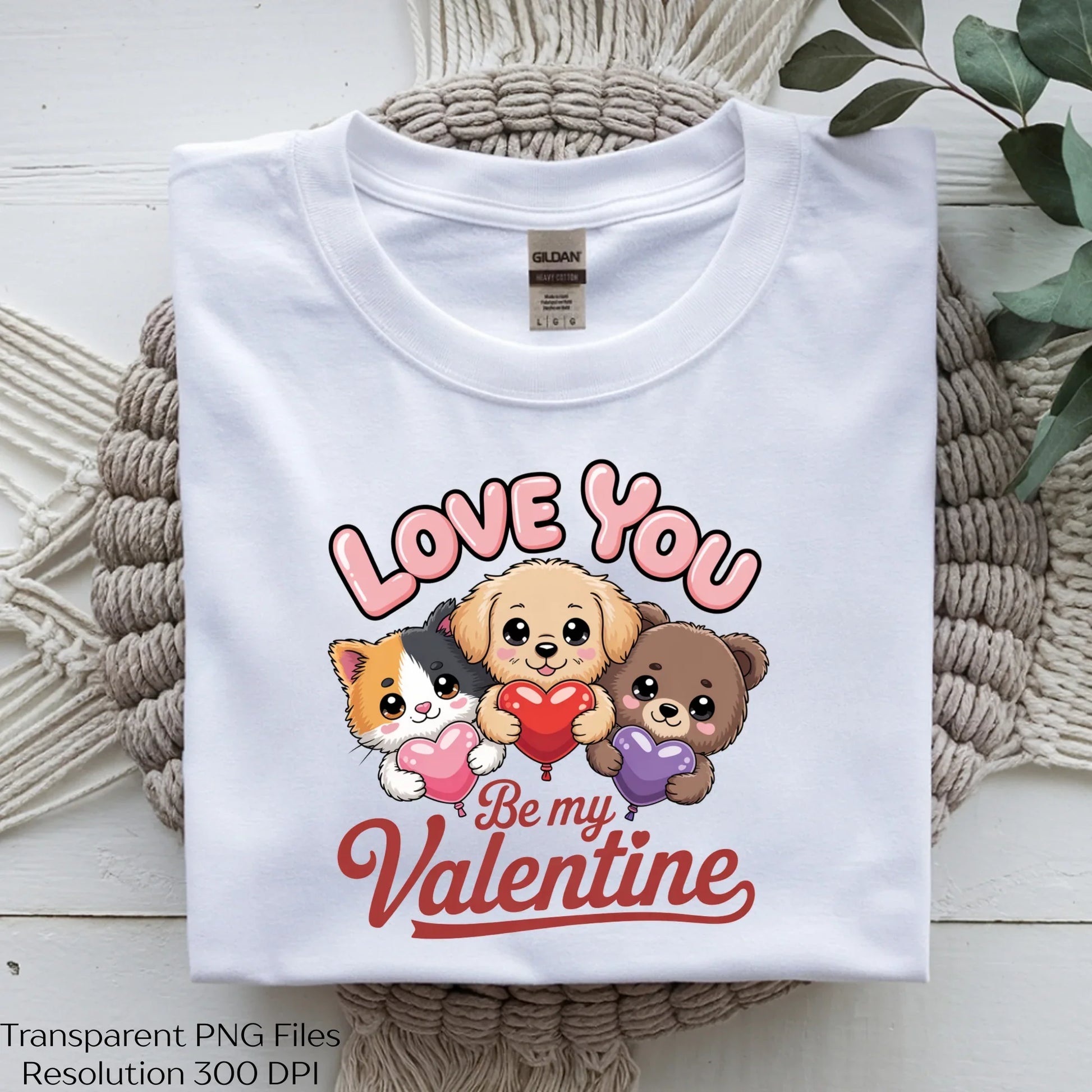 Love You Be My Valentine Cute Puppy Clipart Bundle - CraftNest - Digital Crafting and Art