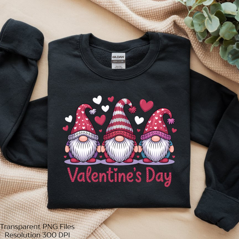 Valentine's Day Gnome Trio Clipart Bundle - CraftNest - Digital Crafting and Art
