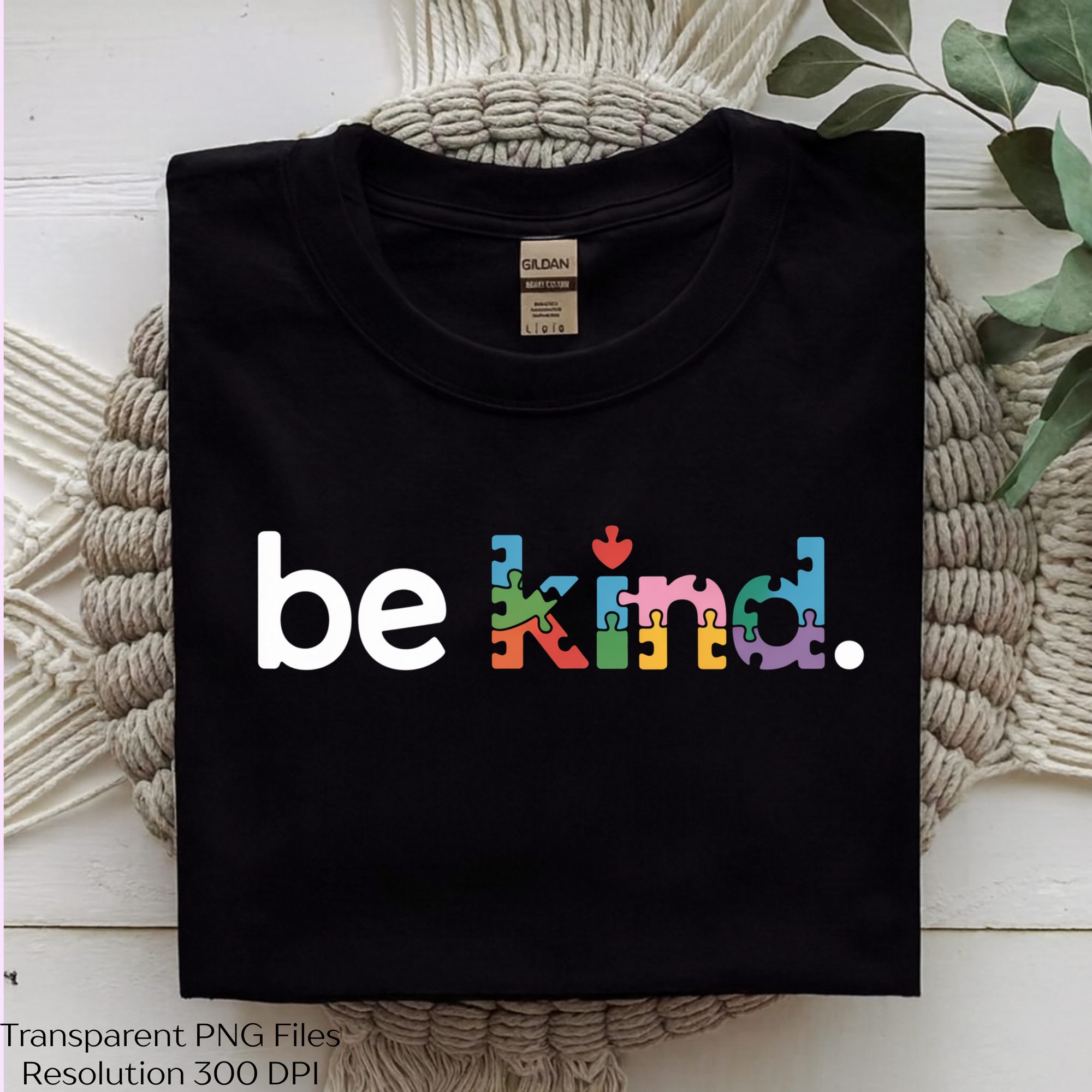 Be Kind Autism Puzzle Letter Shirt Clipart Bundle