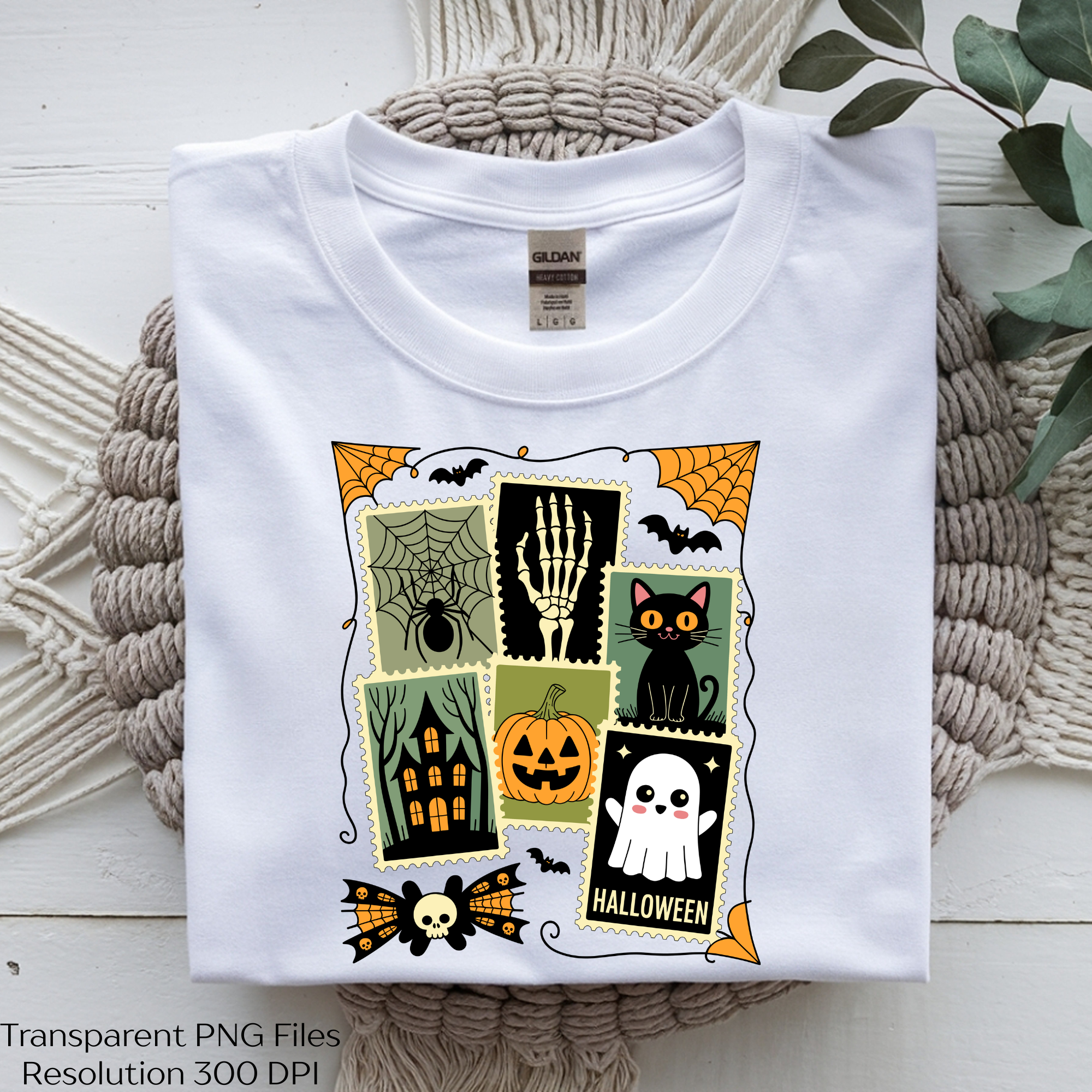 Spooky Season Halloween Ghost Cat SVG Clipart Bundle