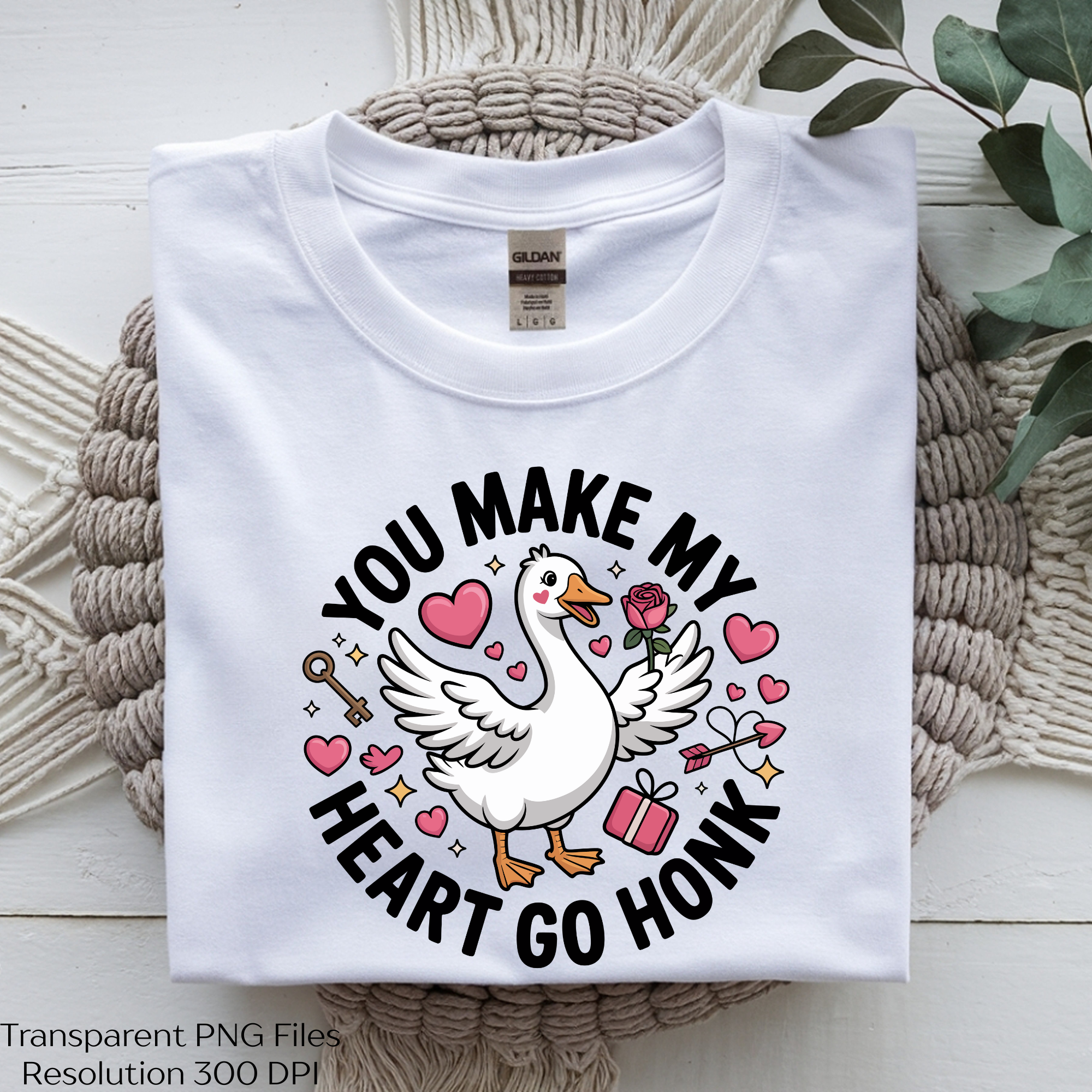 You Make My Heart Go Honk Cute Goose SVG Clipart Bundle
