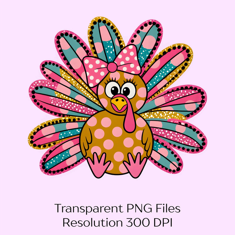 Glitter Turkey Thanksgiving Clipart Bundle - CraftNest - Digital Crafting and Art