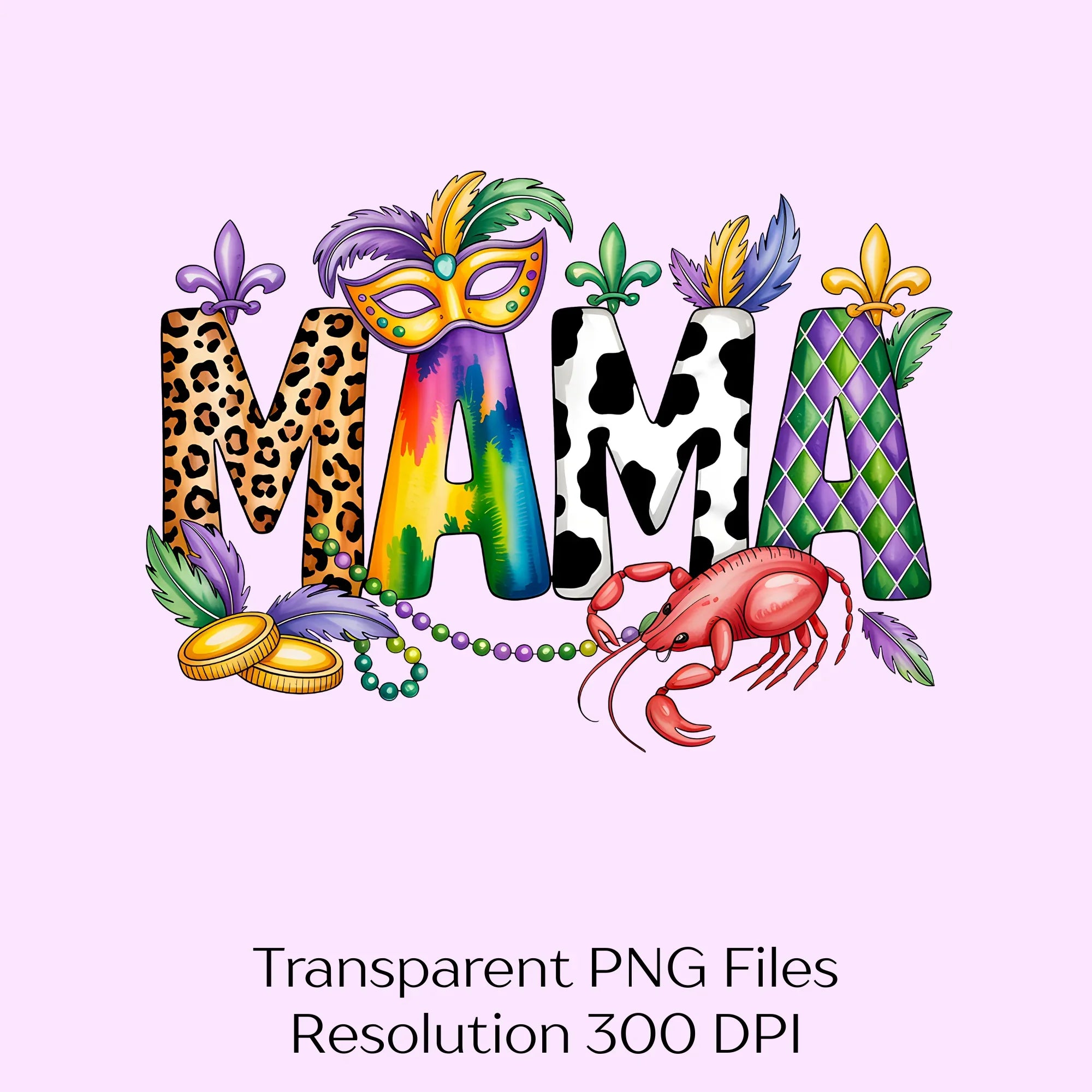 Mama Mardi Gras Clipart Bundle - CraftNest - Digital Crafting and Art
